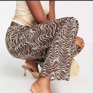 & Other Stories Printed Brown Pants